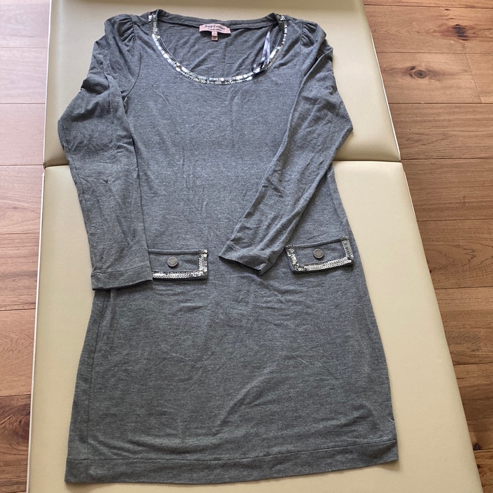 Juicy Couture Gray LS Dress  Size S